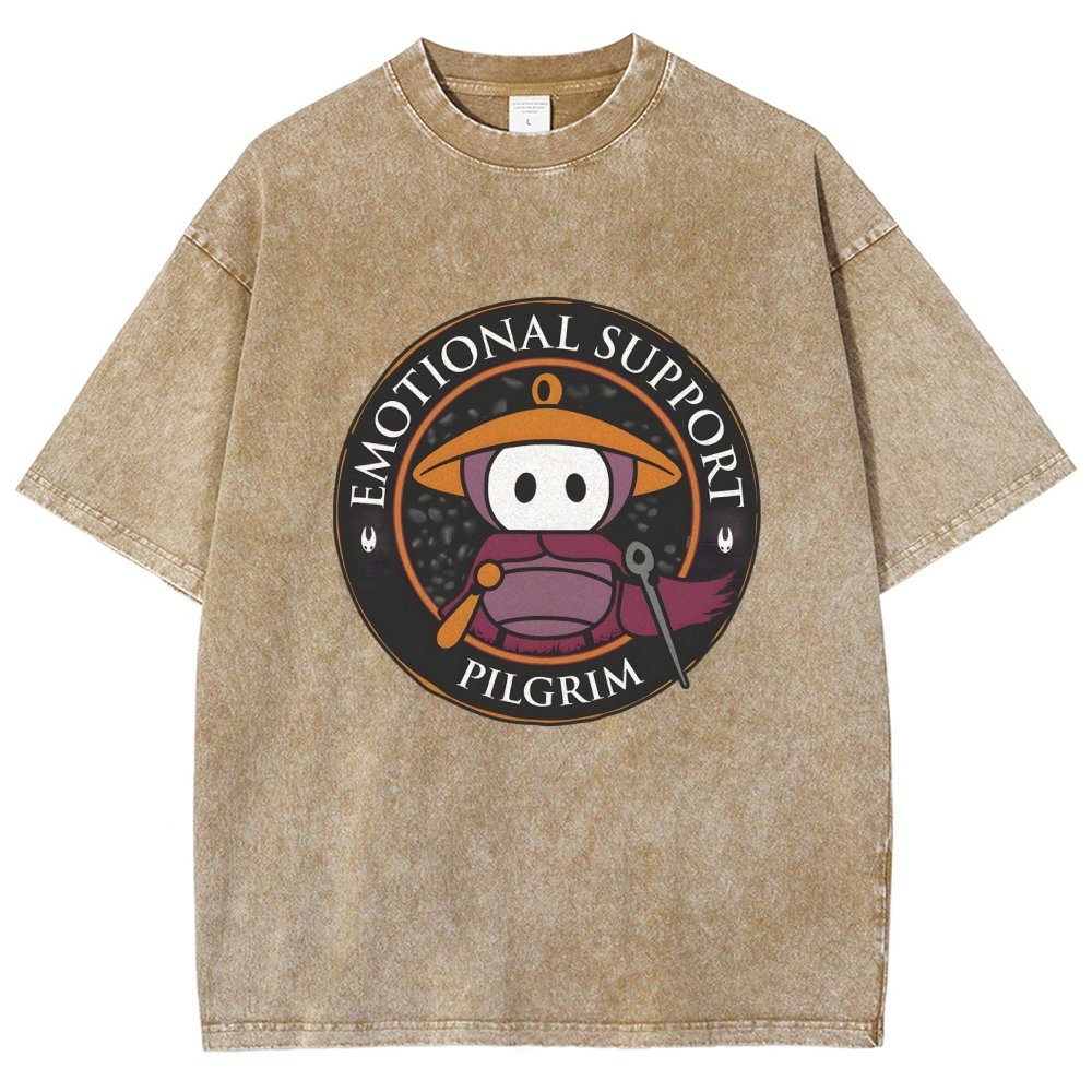 Emotional Support Pilgrim Vintage Distressed T-shirt