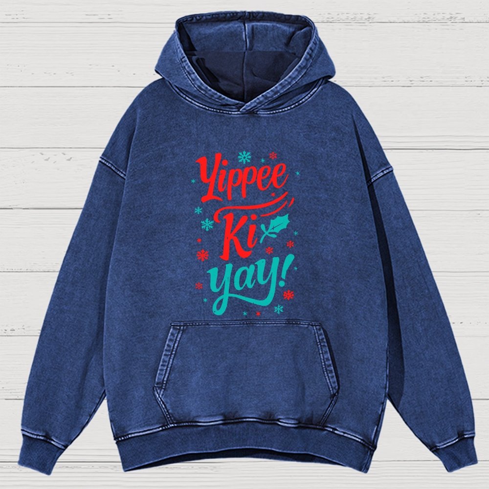 Yippee Ki Yay Vintage Distressed Hoodie