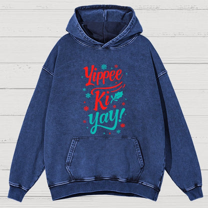 Yippee Ki Yay Vintage Distressed Hoodie