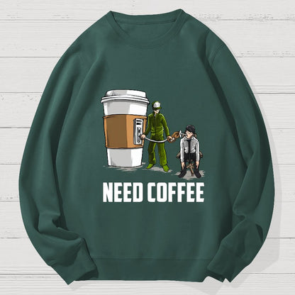 Need Coffee Geek Cotton Sweatshirt