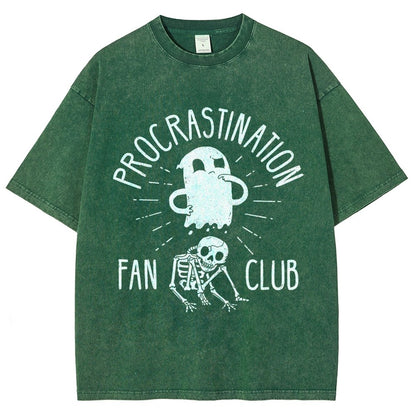 Procrastination Fan Club Vintage Distressed T-shirt