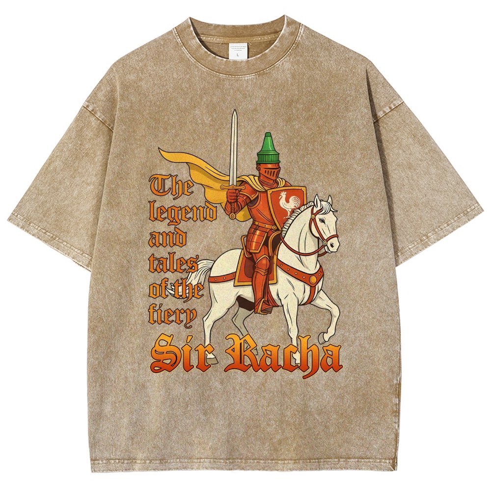 Sir Racha Art Print Vintage Distressed T-shirt