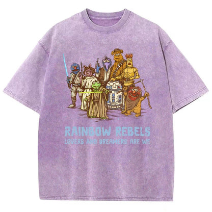 Rainbow Rebels Vintage Distressed T-shirt