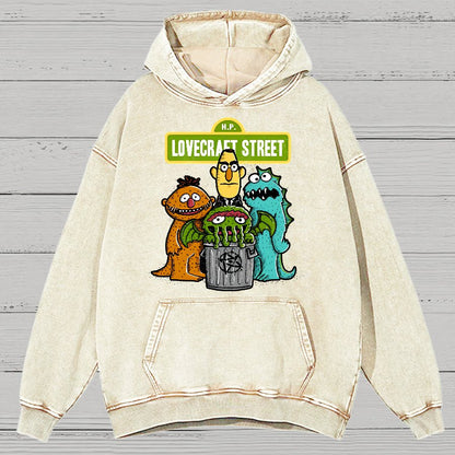 Lovecraet Street Vintage Distressed Hoodie