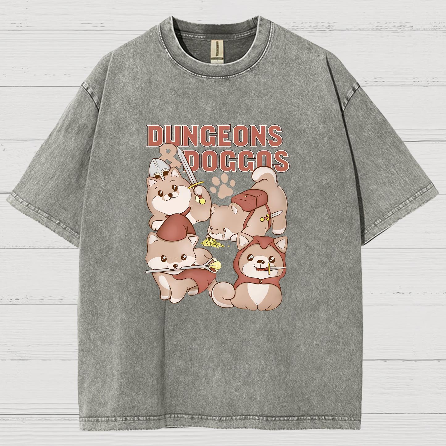 DUNGEONS AND DOGGOS Vintage Distressed T-shirt