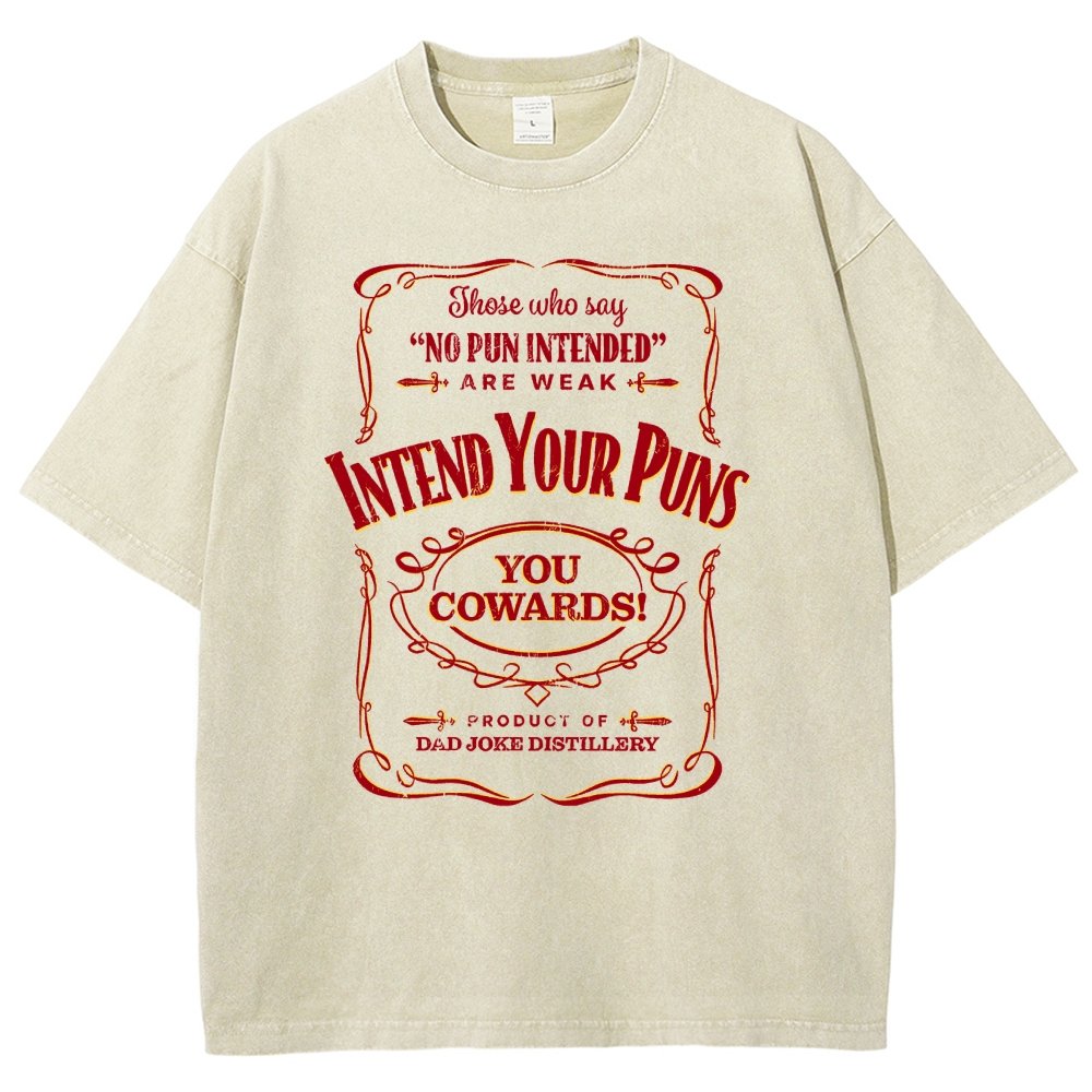 Intend Your Puns! Remix Vintage Distressed T-shirt