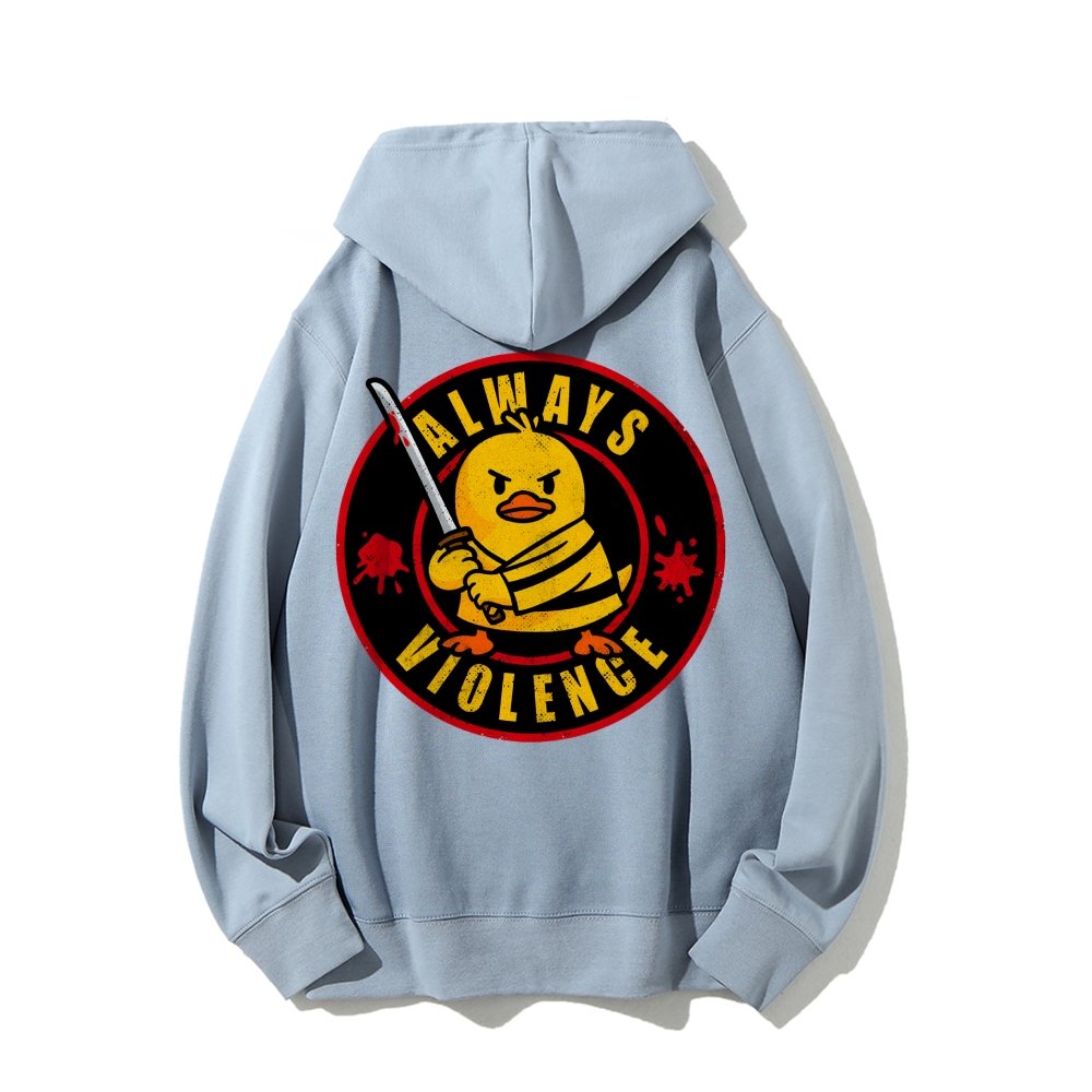 Always violence Printed Back Unisex Cotton Hoodie