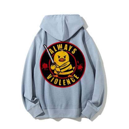 Always violence Printed Back Unisex Cotton Hoodie
