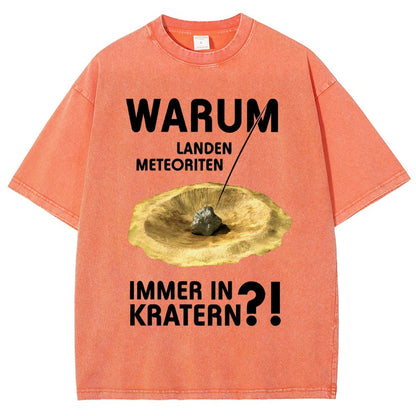 Meteoriten in Kratern Vintage Distressed T-shirt