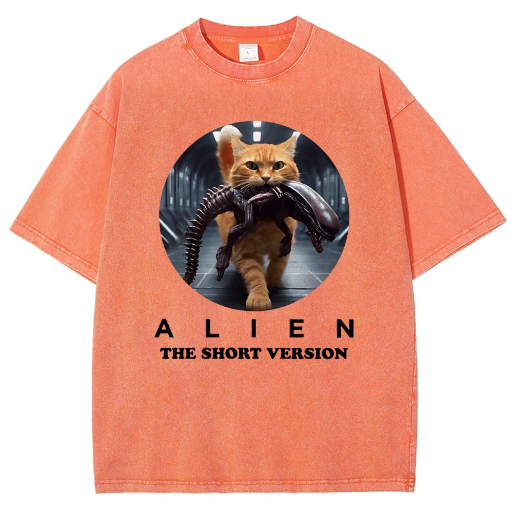 Mysterious Creature Short Version Vintage Distressed T-shirt