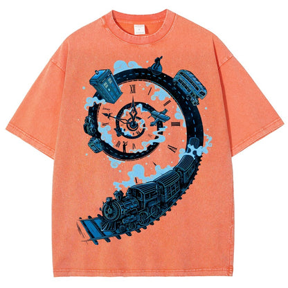 Time Machine Vintage Distressed T-shirt