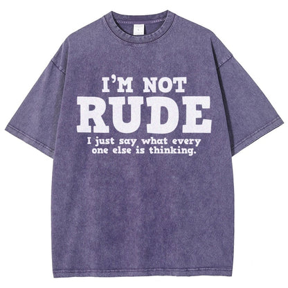 I'm not Rude I Just Have The Balls to Say What Everyone Else is Thinking Vintage Distressed T-shirt