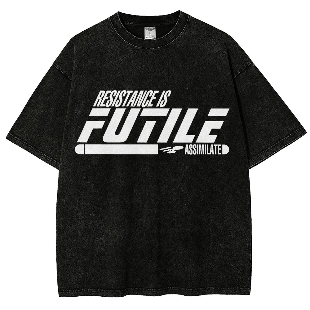 Resistance is Futile Vintage Distressed T-shirt