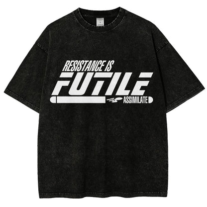 Resistance is Futile Vintage Distressed T-shirt
