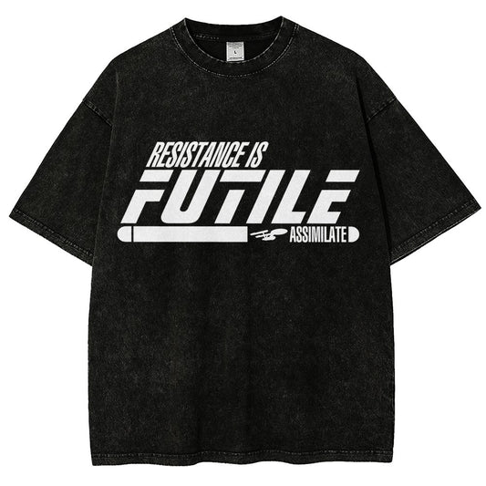 Resistance is Futile Vintage Distressed T-shirt