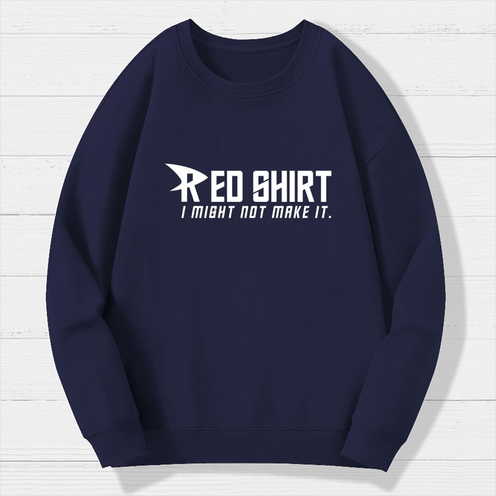 Red Shirt Geek Cotton Sweatshirt