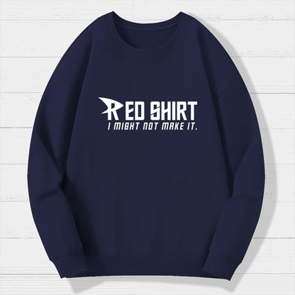 Red Shirt Geek Cotton Sweatshirt