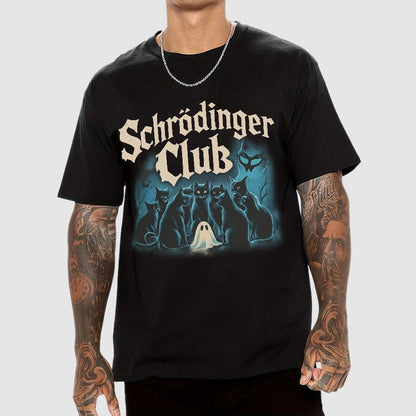 Schrödinger Cat Club Halloween Geeky T-Shirt