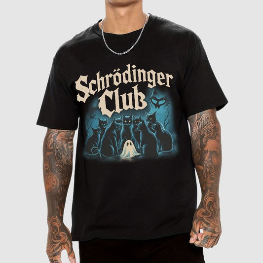 Schrödinger Cat Club Halloween Geeky T-Shirt