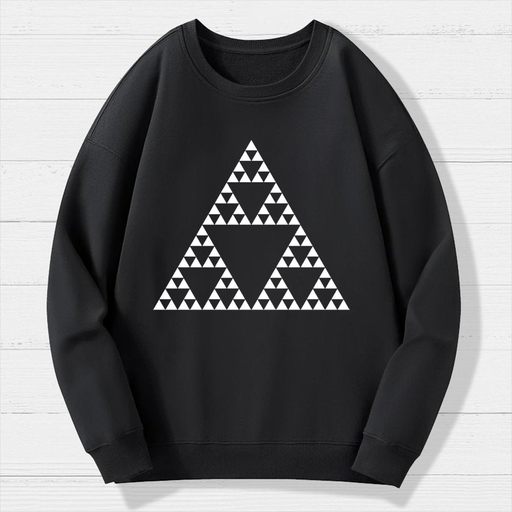 Sierpinski Triangle Fractal Geek Cotton Sweatshirt