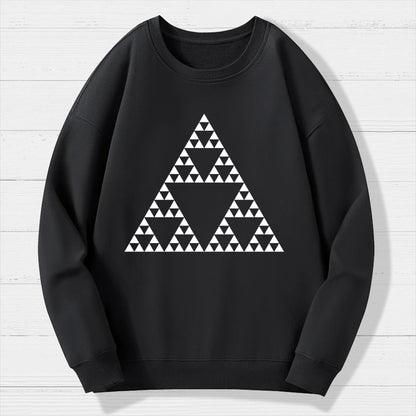 Sierpinski Triangle Fractal Geek Cotton Sweatshirt