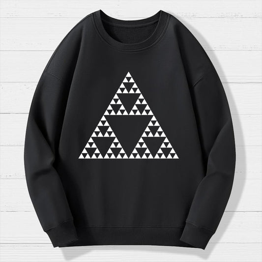 Sierpinski Triangle Fractal Geek Cotton Sweatshirt