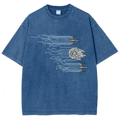 Microships – The Fastest Circuit in the Galaxy Vintage Distressed T-shirt