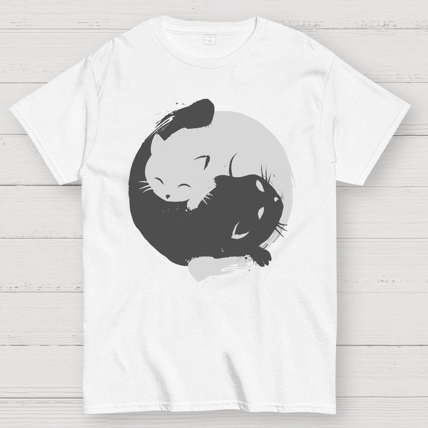 Yin-yang Cat Geek T-Shirt