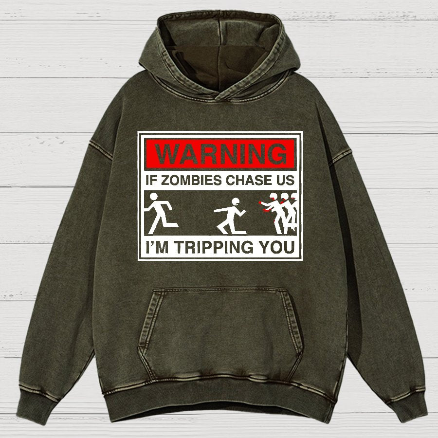 If Zombies Chase Us Vintage Distressed Vintage Distressed Hoodie