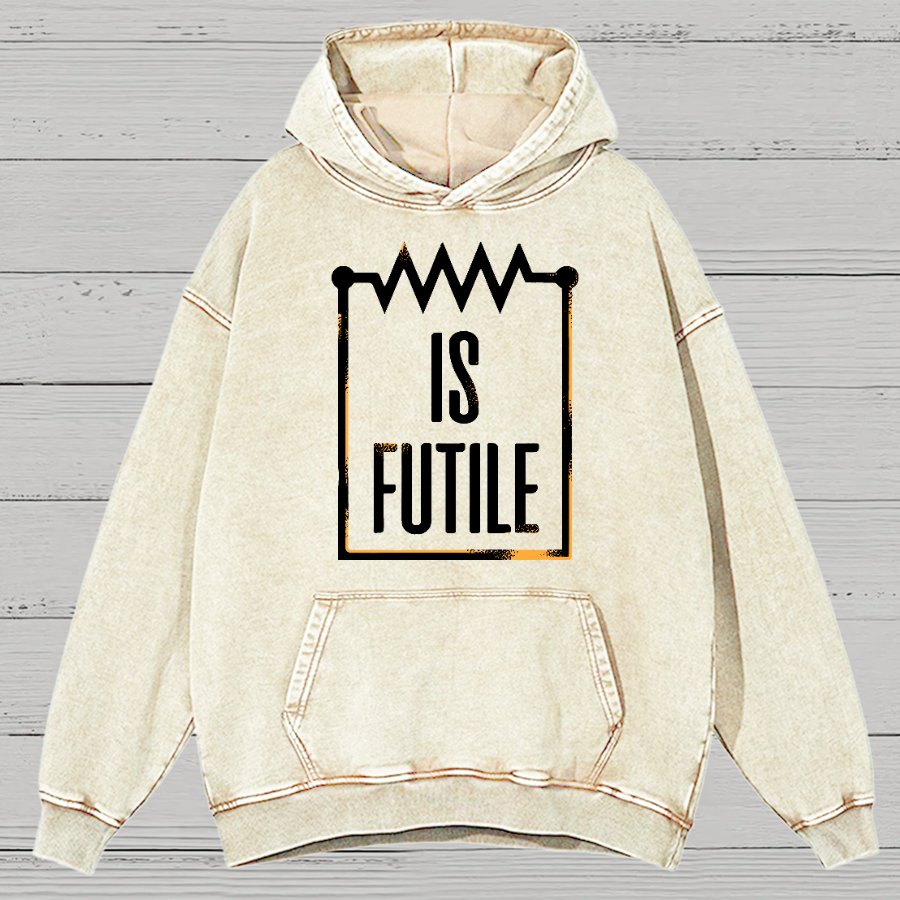 Resistor Is Futile Vintage Distressed Hoodie