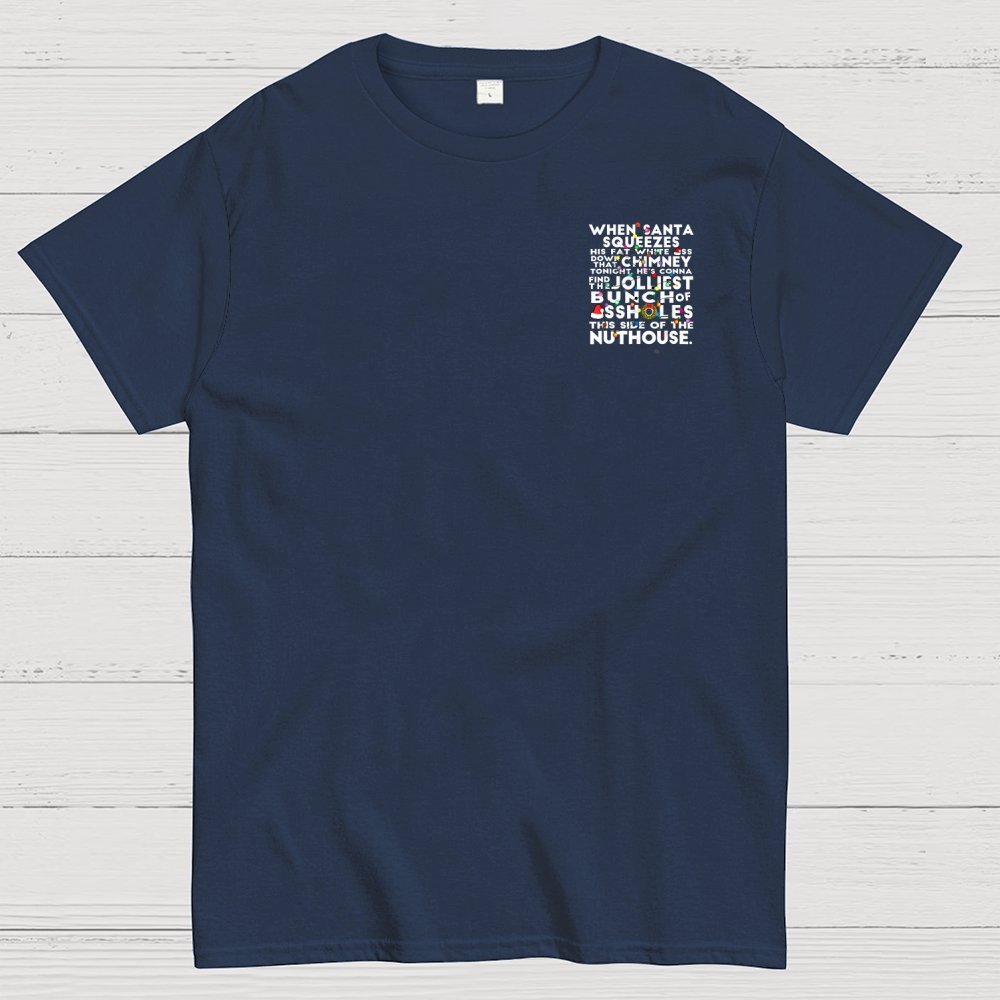 Christmas Vacation Jolliest Bunch Front And Back Printing Geek T-Shirt