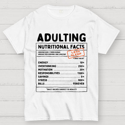 Adulting Facts Geek T-Shirt