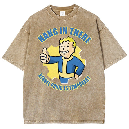 Hang in there - Kernel Panic is temporary Vintage Distressed T-shirt