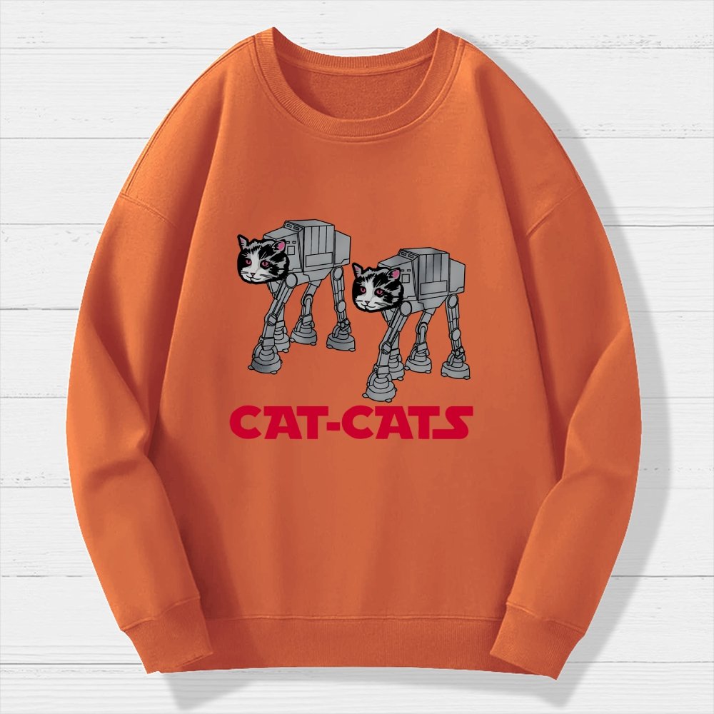 Walking Robot Cat Geek Cotton Sweatshirt