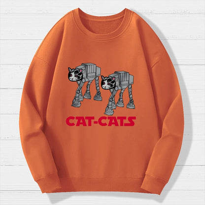 Walking Robot Cat Geek Cotton Sweatshirt