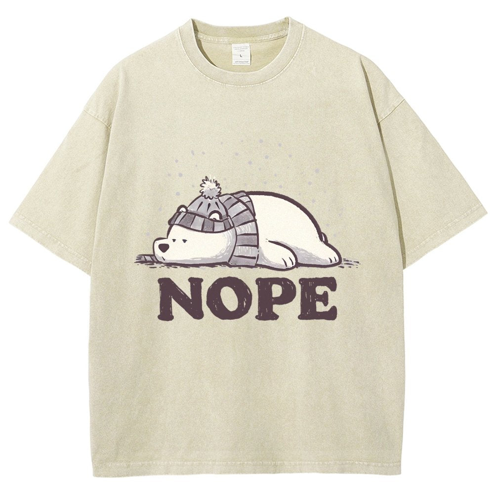 Nope Too Cold for Anything Vintage Distressed T-shirt