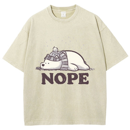 Nope Too Cold for Anything Vintage Distressed T-shirt