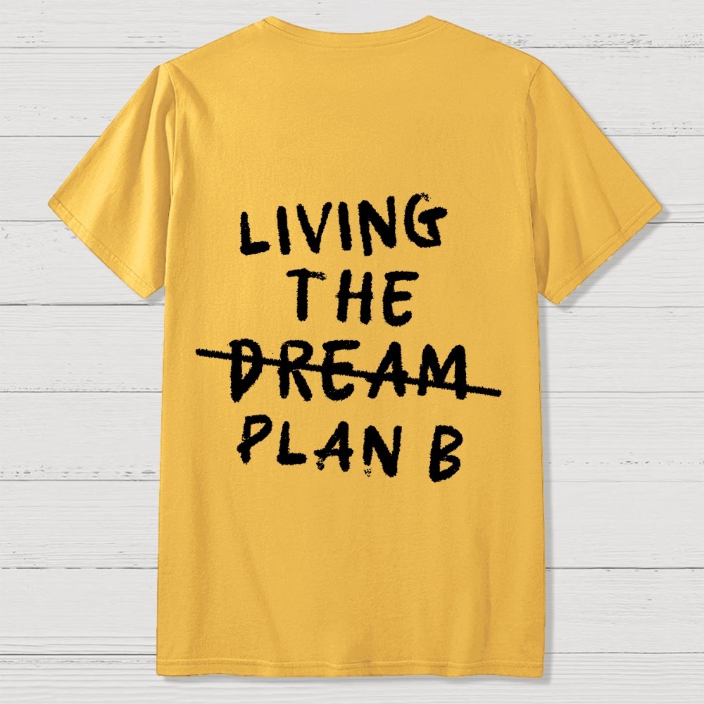 Living Plan B Back Printing Geek T-Shirt