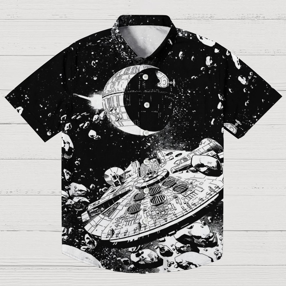 Planetary war background Geek Hawaiian Shirt