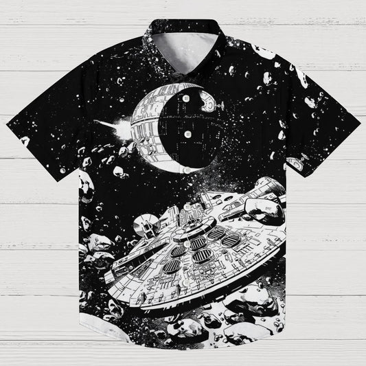 Planetary war background Geek Hawaiian Shirt