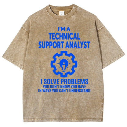 Technical Support Analyst Vintage Distressed T-shirt