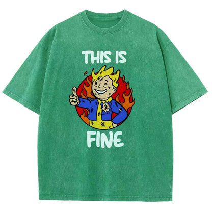 This Is Fine Vintage Distressed T-shirt
