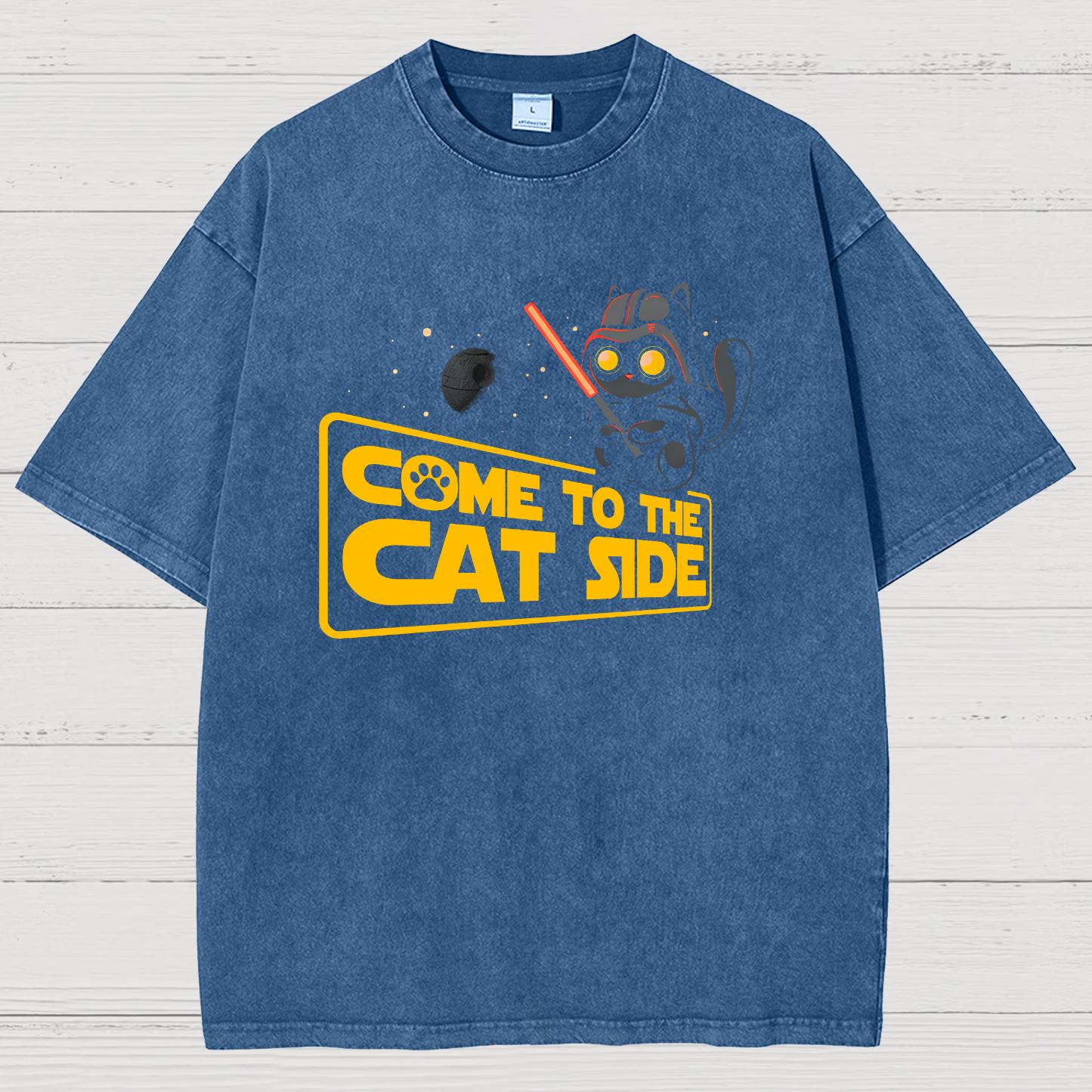 Come To The Cat Side Vintage Distressed T-shirt