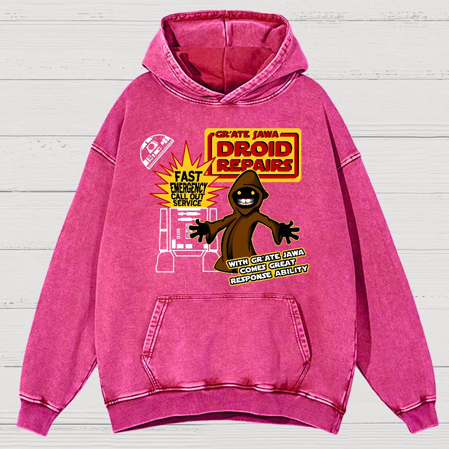 Robot Maintenance Vintage Distressed Hoodie