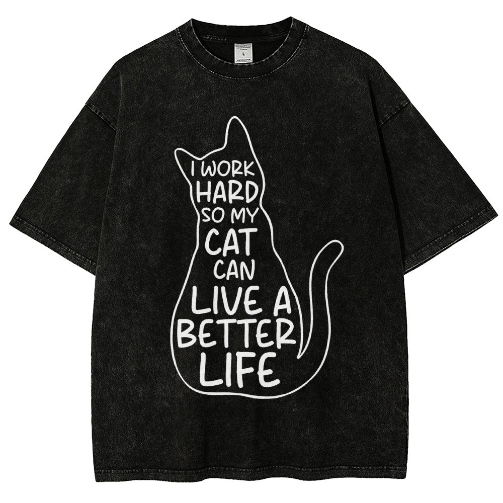 Work hard Vintage Distressed T-shirt