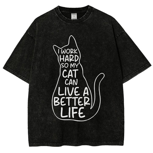 Work hard Vintage Distressed T-shirt