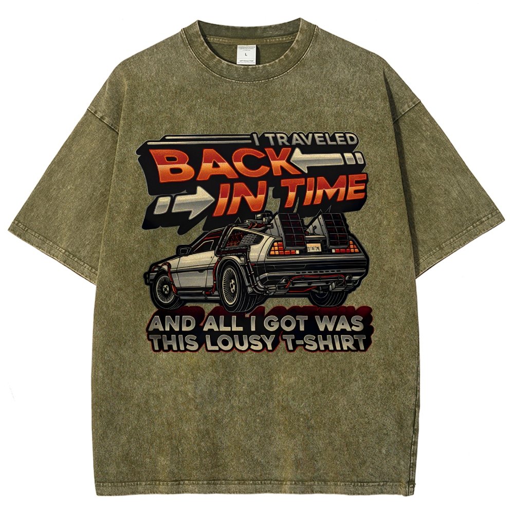 Time Travel Vintage Distressed T-shirt