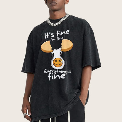 Everything is fine Vintage Distressed T-shirt