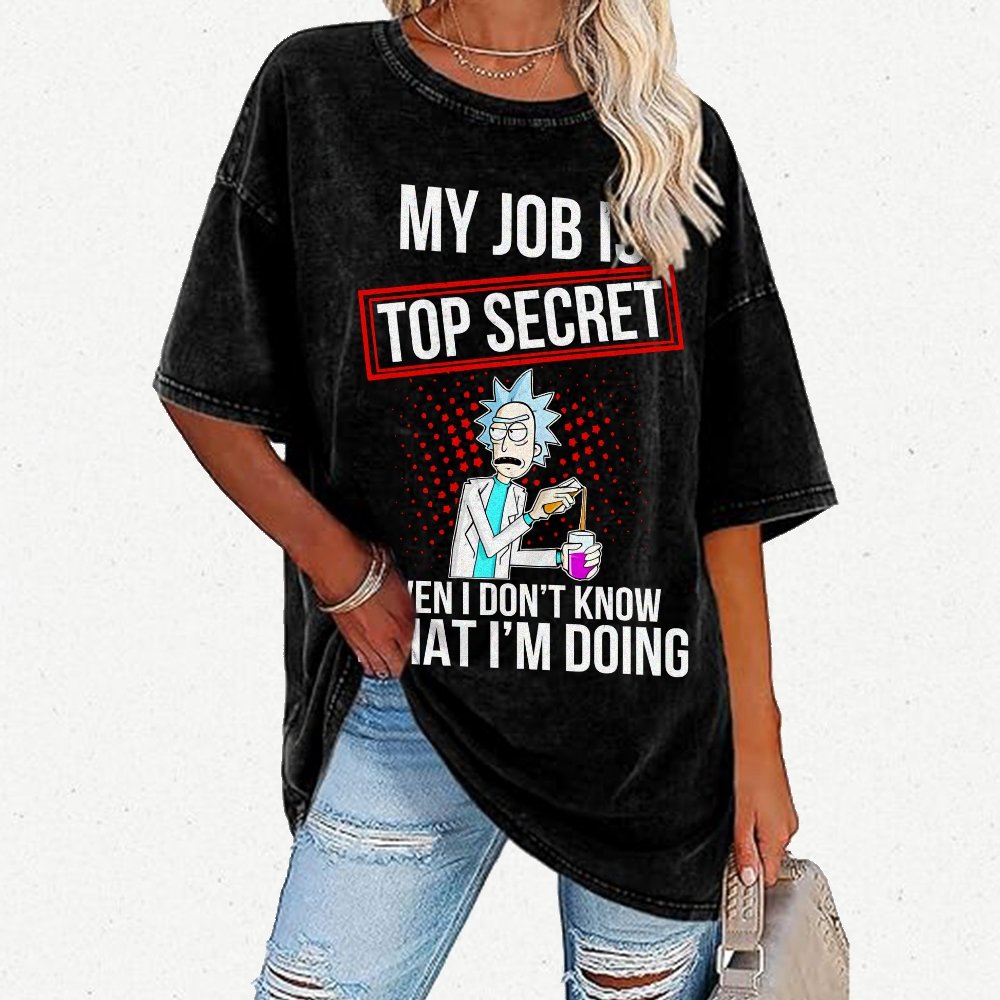 My Job Istop Secret Vintage Distressed T-shirt