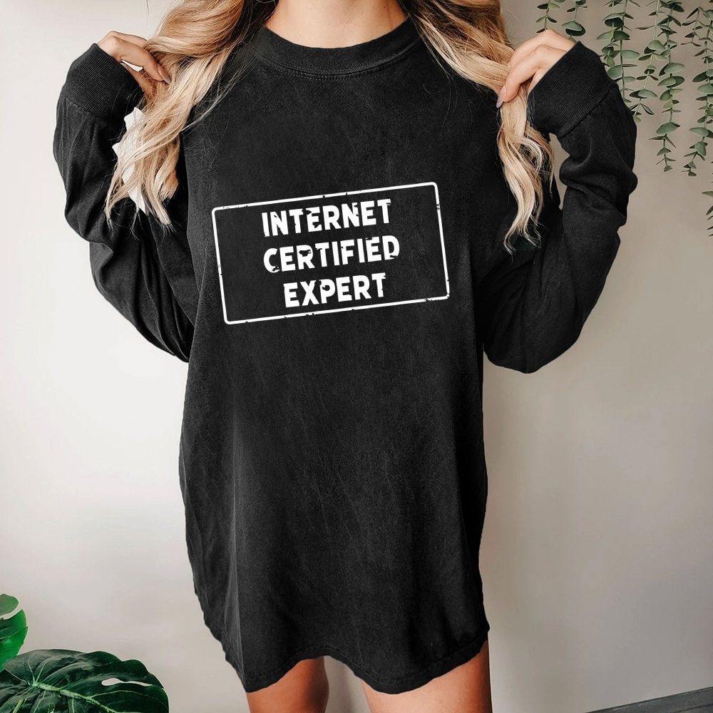 Internet Certified Expert Washed Long Sleeve Tee